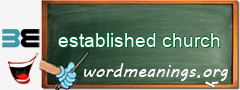 WordMeaning blackboard for established church
